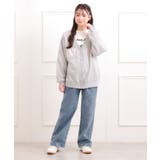 Vネックカレッジアップリケ裏毛カーディガン | PINK-latte | 詳細画像12 