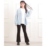 Vネックカレッジアップリケ裏毛カーディガン | PINK-latte | 詳細画像19 