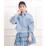 【セットアイテム】短丈デニムシャツ＋ロンT | PINK-latte | 詳細画像19 