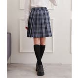 ネイビー(094) | 【2026年入卒・セレモニー・卒服】チェックプリーツスカート | PINK-latte