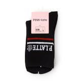 ブラック(019) | ラインショートソックス | PINK-latte