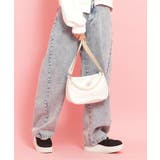 ホワイト(001) | フェイクパール付きハンドルショルダー | PINK-latte