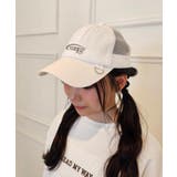 ホワイト(001) | ロゴ刺繍メッシュキャップ | PINK-latte