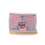 オーロラ(009) | ロゴ三つ折ミニ財布 | PINK-latte