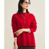 レッド(063) | 【体型カバー／ウール混】ハイネックニット | THE SHOP TK