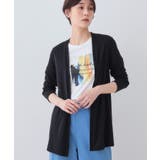 ブラック(019) | 【洗える】着流しジャージカーディガン | THE SHOP TK