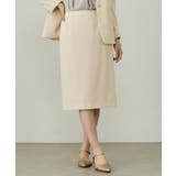 アイボリー(004) | 【洗える／UVケア】ストレッチ ストレートスカート | THE SHOP TK