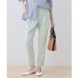 ミントグリーン(021) | 【洗える／ストレッチ】タックテーパードパンツ | THE SHOP TK