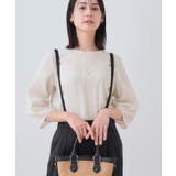 ライトベージュ(051) | 【洗える/SETUP可能】袖コンシャスシアーブラウス | THE SHOP TK