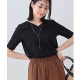 ブラック(019) | 【洗える】シンプルVネックTシャツ | THE SHOP TK