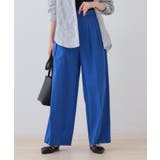 ブルー(093) | 【SETUP可能/涼しい】コットンワイドパンツ | THE SHOP TK