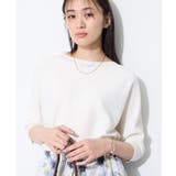 ホワイト(001) | 【体型カバー／洗える】ゆったり無縫製ニット | THE SHOP TK