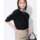ブラック(019) | 【体型カバー／洗える】ゆったり無縫製ニット | THE SHOP TK