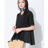 ブラック(019) | 【バックシャン/洗える】ドッキングデザイントップス | THE SHOP TK