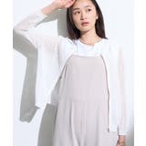 ホワイト(001) | 【軽羽織/着映え】メッシュ編みニットブルゾン | THE SHOP TK