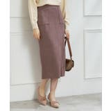 タバコブラウン(054) | 【オフィス・通勤にも】フェイクスエードダンボールスカート | Couture brooch