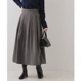 チャコールグレー(013) | 【スッキリ見えが叶う】マイクロスエードタックプリーツ | Couture brooch