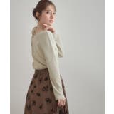 【大人可愛い・リボン取り外し可】前後2WAYラメリブ シアープチフリルニット | Couture brooch | 詳細画像5 