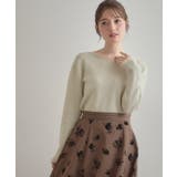 【大人可愛い・リボン取り外し可】前後2WAYラメリブ シアープチフリルニット | Couture brooch | 詳細画像8 