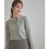 【大人可愛い・リボン取り外し可】前後2WAYラメリブ シアープチフリルニット | Couture brooch | 詳細画像36 