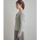 【大人可愛い・リボン取り外し可】前後2WAYラメリブ シアープチフリルニット | Couture brooch | 詳細画像46 