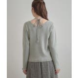 【大人可愛い・リボン取り外し可】前後2WAYラメリブ シアープチフリルニット | Couture brooch | 詳細画像48 