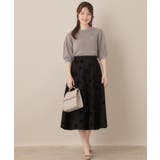 【着映え・5分袖・フェミニン】ラメフェザー半袖ニット | Couture brooch | 詳細画像30