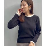 【大人上品・着映え】ケーブルレース バックリボンニット | Couture brooch | 詳細画像24