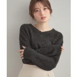 【前後2WAY】スパンコールラメフェザー ニット | Couture brooch | 詳細画像21