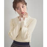 【着映え・フェミニン・通勤】レース衿カフス付きリブニット | Couture brooch | 詳細画像5