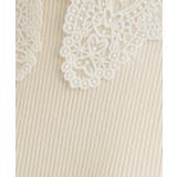 【着映え・フェミニン・通勤】レース衿カフス付きリブニット | Couture brooch | 詳細画像47