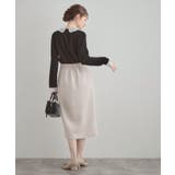 【着映え・フェミニン・通勤】レース衿カフス付きリブニット | Couture brooch | 詳細画像13