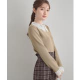 【着映え・フェミニン・通勤】レース衿カフス付きリブニット | Couture brooch | 詳細画像27