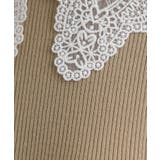 【着映え・フェミニン・通勤】レース衿カフス付きリブニット | Couture brooch | 詳細画像50