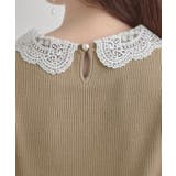 【着映え・フェミニン・通勤】レース衿カフス付きリブニット | Couture brooch | 詳細画像55