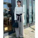 【着映え・フェミニン・通勤】レース衿カフス付きリブニット | Couture brooch | 詳細画像7