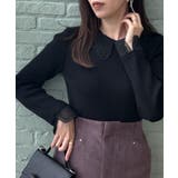 【着映え・フェミニン・通勤】レース衿カフス付きリブニット | Couture brooch | 詳細画像46