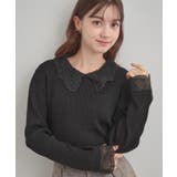 【着映え・フェミニン・通勤】レース衿カフス付きリブニット | Couture brooch | 詳細画像42