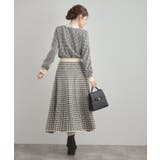 【クラシカル・大人上品】千鳥ジャカードニットプリーツスカート | Couture brooch | 詳細画像4 