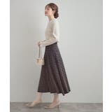 【クラシカル・大人上品】千鳥ジャカードニットプリーツスカート | Couture brooch | 詳細画像13 