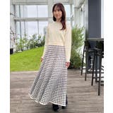 【クラシカル・大人上品】千鳥ジャカードニットプリーツスカート | Couture brooch | 詳細画像7 