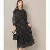 【一枚で着映える・花柄・通勤】前後2WAYシフォン楊柳小花ワンピース | Couture brooch | 詳細画像4 