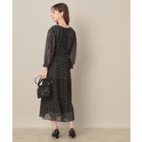 【一枚で着映える・花柄・通勤】前後2WAYシフォン楊柳小花ワンピース | Couture brooch | 詳細画像3 