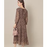 【一枚で着映える・花柄・通勤】前後2WAYシフォン楊柳小花ワンピース | Couture brooch | 詳細画像26 