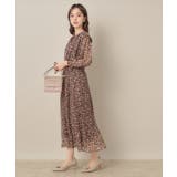 【一枚で着映える・花柄・通勤】前後2WAYシフォン楊柳小花ワンピース | Couture brooch | 詳細画像19 