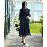 【一枚で着映える・花柄・通勤】前後2WAYシフォン楊柳小花ワンピース | Couture brooch | 詳細画像14 