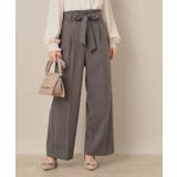 【帯電防止・通勤】ウエストリボン サスペンダー付きワイドパンツ | Couture brooch | 詳細画像6 