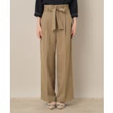 【帯電防止・通勤】ウエストリボン サスペンダー付きワイドパンツ | Couture brooch | 詳細画像34 