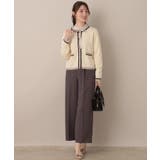 【帯電防止・通勤】ウエストリボン サスペンダー付きワイドパンツ | Couture brooch | 詳細画像10 