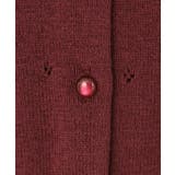 パターンメッシュ半袖カーディガン | Couture brooch | 詳細画像21